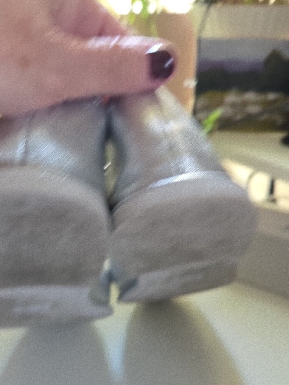 COACH Metallic Silver Leather Women's Slip-On Ballet Flats 9.5 - Picture 5 of 7